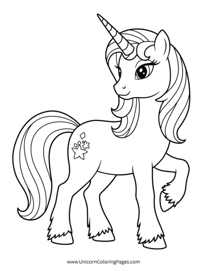 Minimalist Unicorn with Elegant Lines