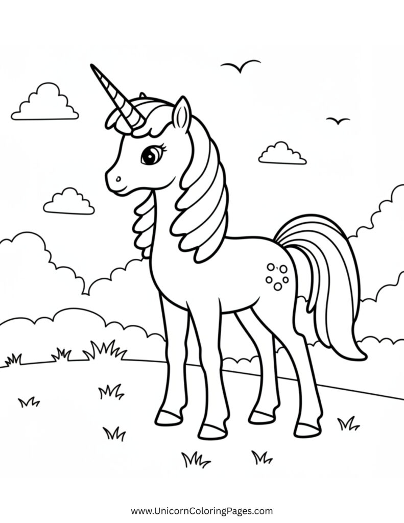 Thoughtful Unicorn Looking into the Horizon