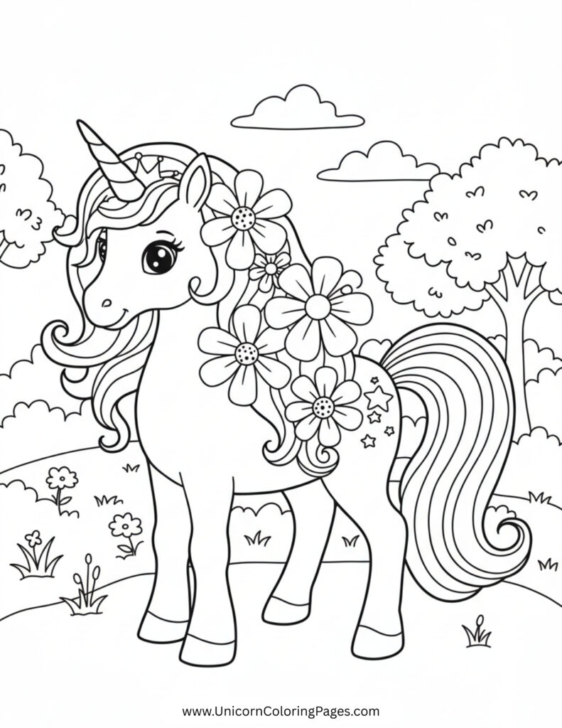 Unicorn Princess Adorning Her Royal Mane